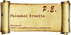 Peleskei Ernella névjegykártya